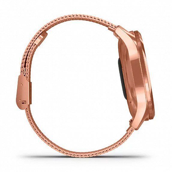 Смарт-часы Garmin Vivomove Luxe 18K Rose Gold PVD Stainless Steel Case with Rose Gold Milanese Band 587122 фото