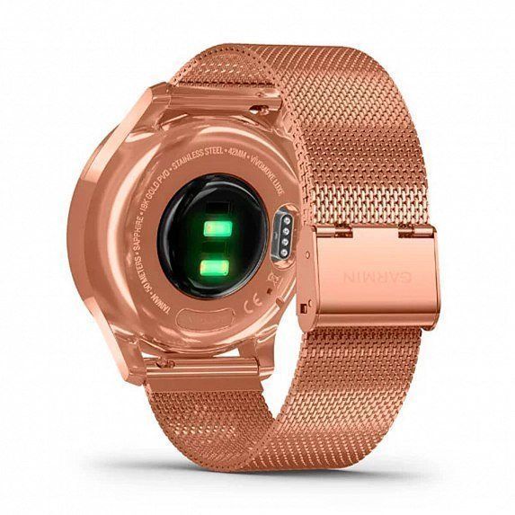 Смарт-часы Garmin Vivomove Luxe 18K Rose Gold PVD Stainless Steel Case with Rose Gold Milanese Band 587122 фото