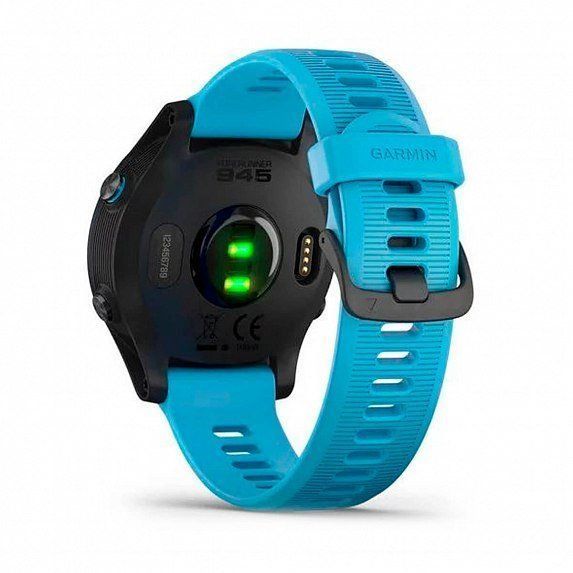 Смарт-часы Garmin Forerunner 945, Tri-bundle HRM with Blue and Black Silicone Bands 563438 фото