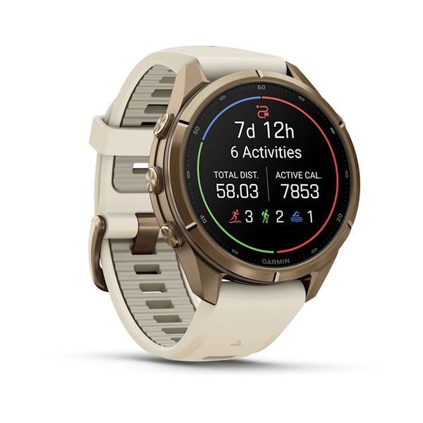 Смарт-годинник Garmin Fenix 9 Pro 43mm LTE Autumn Gold Titanium with Cream Silicone Band (010-04335-20/21) 1482135 фото