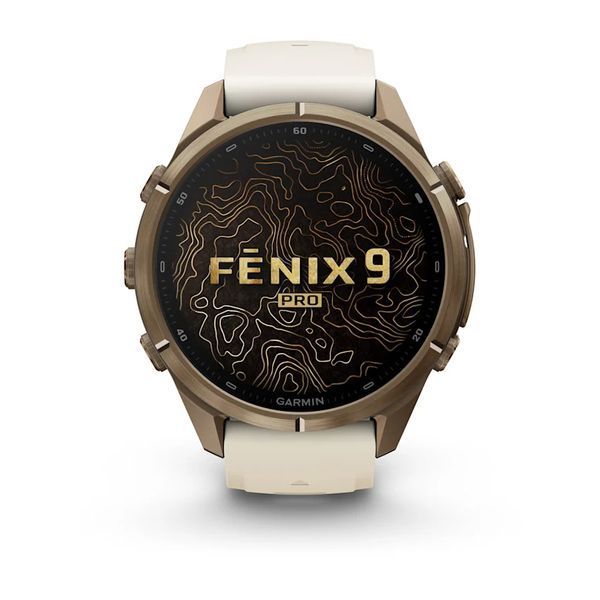 Смарт-годинник Garmin Fenix 9 Pro 43mm LTE Autumn Gold Titanium with Cream Silicone Band (010-04335-20/21) 1482135 фото