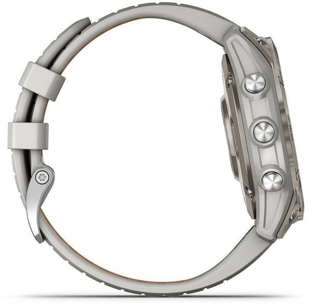 Смарт-часы Garmin Fenix 7 Pro Sapphire Solar Titanium with Fog Gray/Ember Orange Band 1118686 фото