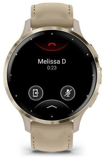 Смарт-годинник Garmin Venu 3S Soft Gold Stainless Steel Bezel with French Grey Case and Leather Band 1171378 фото