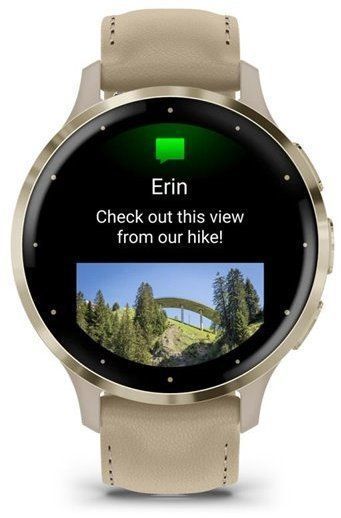 Смарт-годинник Garmin Venu 3S Soft Gold Stainless Steel Bezel with French Grey Case and Leather Band 1171378 фото
