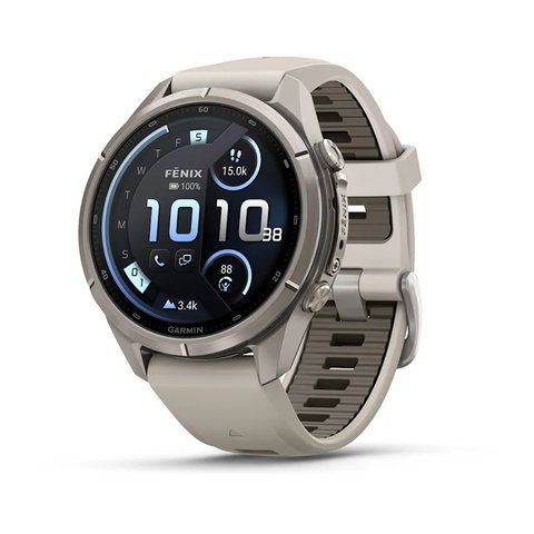 Смарт-часы Garmin Fenix 9 Pro 43mm LTE Titanium with Fog Gray/Sandstone Silicone Band (010-04335-80/81) 1482136 фото