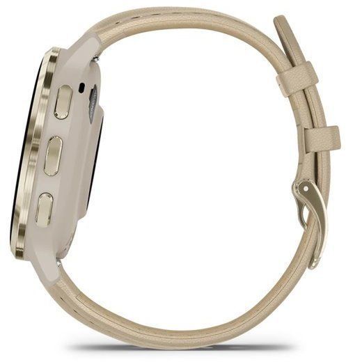 Смарт-годинник Garmin Venu 3S Soft Gold Stainless Steel Bezel with French Grey Case and Leather Band 1171378 фото