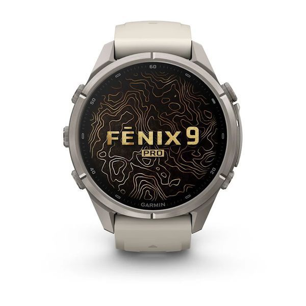 Смарт-часы Garmin Fenix 9 Pro 43mm LTE Titanium with Fog Gray/Sandstone Silicone Band (010-04335-80/81) 1482136 фото