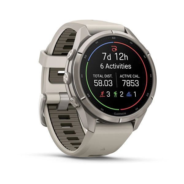 Смарт-часы Garmin Fenix 9 Pro 43mm LTE Titanium with Fog Gray/Sandstone Silicone Band (010-04335-80/81) 1482136 фото