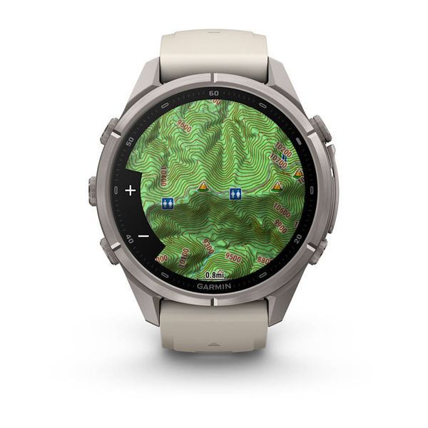 Смарт-часы Garmin Fenix 9 Pro 43mm LTE Titanium with Fog Gray/Sandstone Silicone Band (010-04335-80/81) 1482136 фото