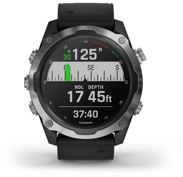 Смарт-годинник Garmin Descent Mk2 Stainless Steel with Black Band 768253 фото