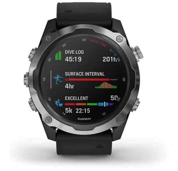 Смарт-годинник Garmin Descent Mk2 Stainless Steel with Black Band 768253 фото
