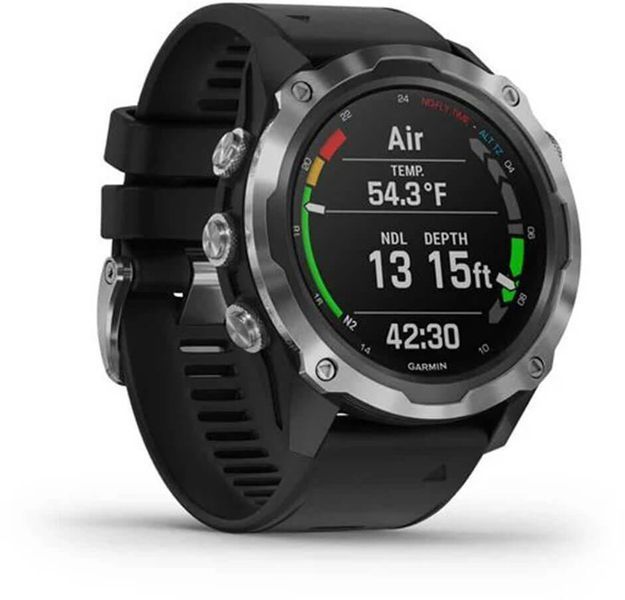 Смарт-годинник Garmin Descent Mk2 Stainless Steel with Black Band 768253 фото