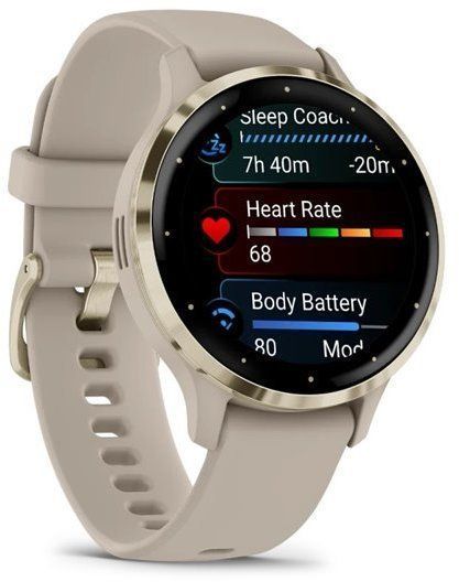 Смарт-часы Garmin Venu 3S Soft Gold Stainless Steel Bezel with French Grey Case and Silicone Band 1171373 фото