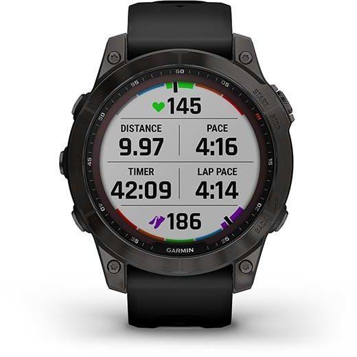 Смарт-часы Garmin Fenix 7 Sapphire Solar Black DLC Titanium with Black Band 893885 фото