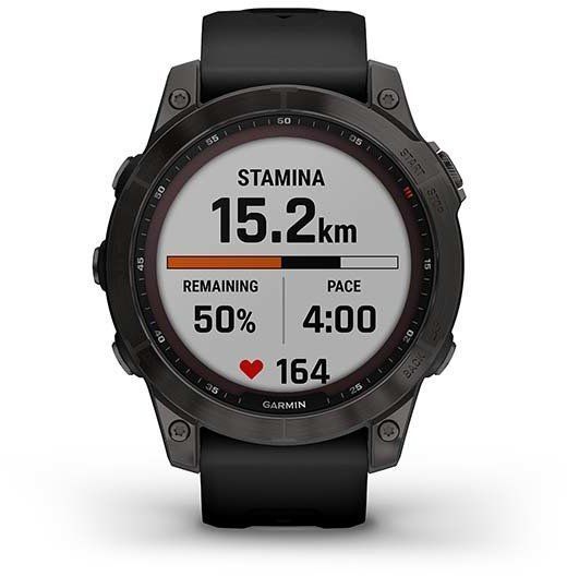 Смарт-часы Garmin Fenix 7 Sapphire Solar Black DLC Titanium with Black Band 893885 фото