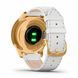 Смарт-годинник Garmin Vivomove Luxe 24K Gold PVD Stainless Steel Case with White Italian Leather Band 587120 фото 4