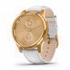 Смарт-годинник Garmin Vivomove Luxe 24K Gold PVD Stainless Steel Case with White Italian Leather Band 587120 фото 1
