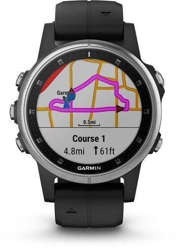 Смарт-часы Garmin Fenix 5S Plus Silver with Black Band 740032 фото