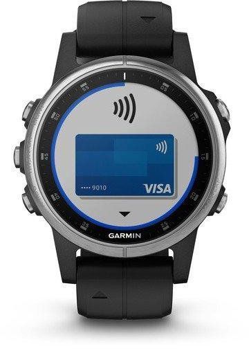 Смарт-часы Garmin Fenix 5S Plus Silver with Black Band 740032 фото