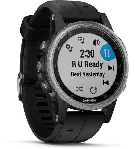 Смарт-часы Garmin Fenix 5S Plus Silver with Black Band 740032 фото
