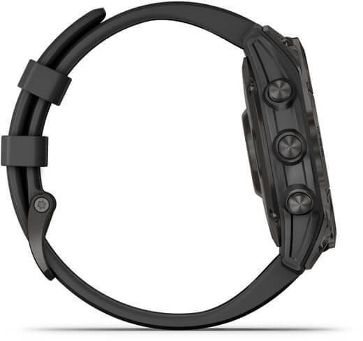 Смарт-часы Garmin Fenix 7 Sapphire Solar Carbon Grey DLC Titanium with Black Band 893972 фото