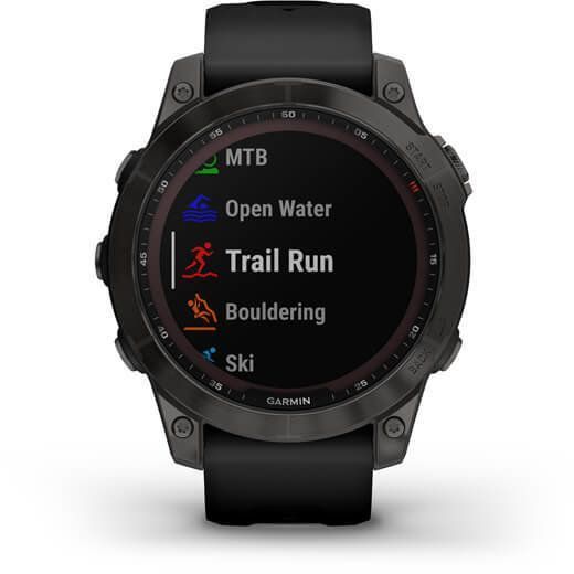 Смарт-часы Garmin Fenix 7 Sapphire Solar Carbon Grey DLC Titanium with Black Band 893972 фото