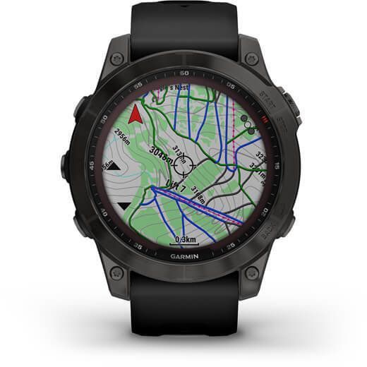 Смарт-часы Garmin Fenix 7 Sapphire Solar Carbon Grey DLC Titanium with Black Band 893972 фото