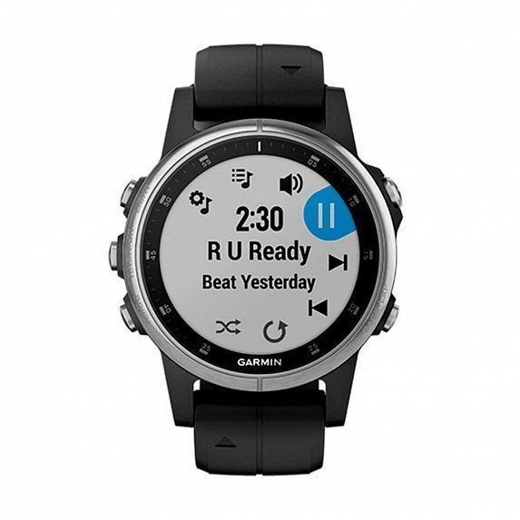 Смарт-часы Garmin Fenix 5S Plus Silver with Black Band 740032 фото