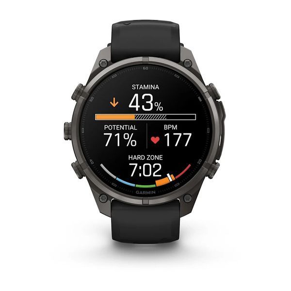 Смарт-годинник Garmin Fenix 9 Pro 47mm Carbon Gray DLC Titanium with Black Silicone Band (010-04336-15/16) 1482142 фото
