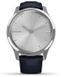 Смарт-часы Garmin Vivomove Luxe Silver stainless steel case with navy Italian leather band 941580 фото 3