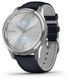 Смарт-часы Garmin Vivomove Luxe Silver stainless steel case with navy Italian leather band 941580 фото 1