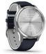 Смарт-часы Garmin Vivomove Luxe Silver stainless steel case with navy Italian leather band 941580 фото 4