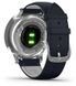 Смарт-часы Garmin Vivomove Luxe Silver stainless steel case with navy Italian leather band 941580 фото 2