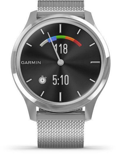 Смарт-часы Garmin Vivomove Luxe Silver stainless steel case with silver Milanese band 755027 фото