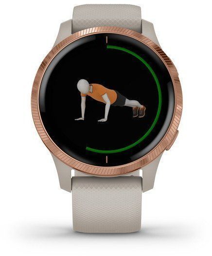 Смарт-часы Garmin Venu Rose Gold Stainless Steel Bezel with Light Sand Case and Silicone Band 695393 фото