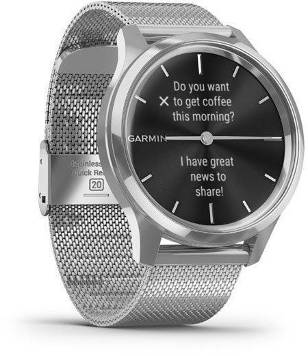 Смарт-часы Garmin Vivomove Luxe Silver stainless steel case with silver Milanese band 755027 фото