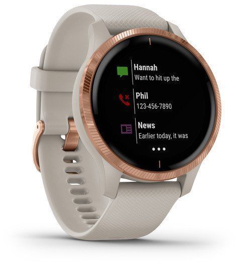 Смарт-часы Garmin Venu Rose Gold Stainless Steel Bezel with Light Sand Case and Silicone Band 695393 фото