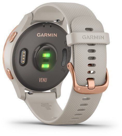 Смарт-часы Garmin Venu Rose Gold Stainless Steel Bezel with Light Sand Case and Silicone Band 695393 фото