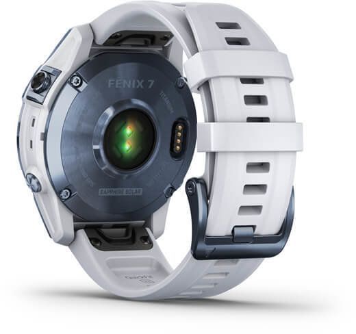 Смарт-часы Garmin Fenix 7 Sapphire Solar Mineral Blue DLC Titanium with Whitestone Band 893973 фото