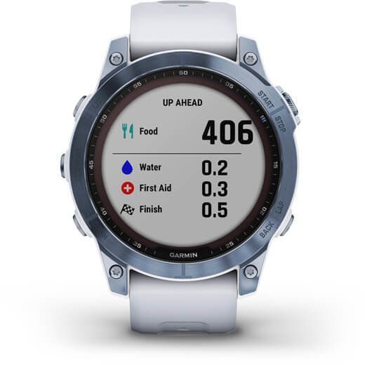 Смарт-часы Garmin Fenix 7 Sapphire Solar Mineral Blue DLC Titanium with Whitestone Band 893973 фото
