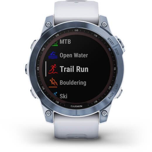 Смарт-часы Garmin Fenix 7 Sapphire Solar Mineral Blue DLC Titanium with Whitestone Band 893973 фото