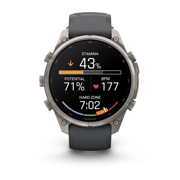 Смарт-часы Garmin Fenix 9 Pro 47mm Titanium with Graphite/Black Silicone Band (010-04336-25/26) 1482143 фото