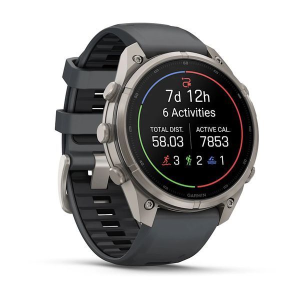 Смарт-часы Garmin Fenix 9 Pro 47mm Titanium with Graphite/Black Silicone Band (010-04336-25/26) 1482143 фото