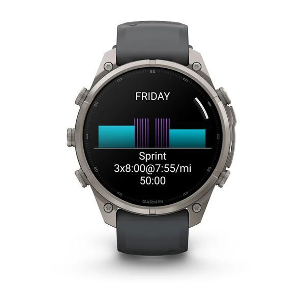 Смарт-часы Garmin Fenix 9 Pro 47mm Titanium with Graphite/Black Silicone Band (010-04336-25/26) 1482143 фото