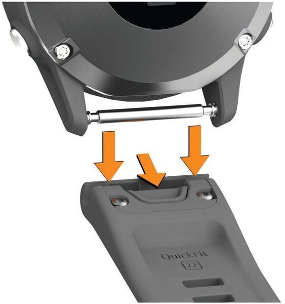 Ремешок Garmin QuickFit 26 Watch Bands Captain Blue Silicone 1091306 фото
