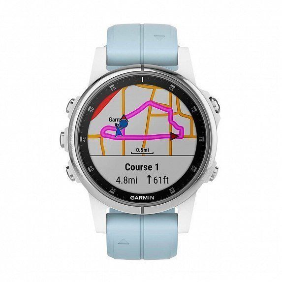 Смарт-часы Garmin Fenix 5S Plus White with Sea Foam Band 556027 фото