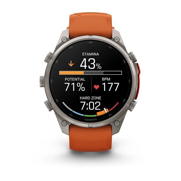 Смарт-часы Garmin Fenix 9 Pro 47mm Titanium with Autumn Orange/Orange Silicone Band (010-04336-05/06) 1482144 фото