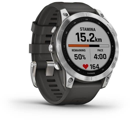 Смарт-годинник Garmin Fenix ​​7 Silver with Graphite Band 894030 фото