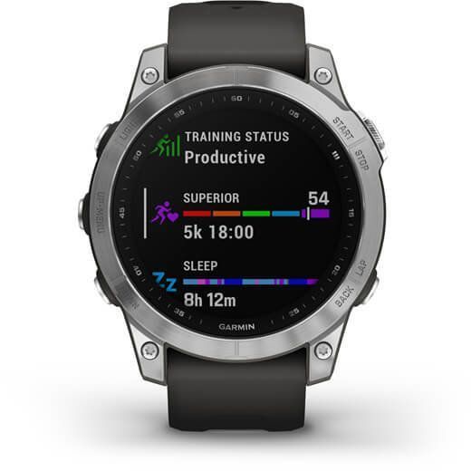Смарт-годинник Garmin Fenix ​​7 Silver with Graphite Band 894030 фото