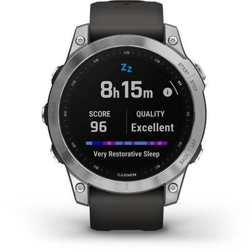 Смарт-годинник Garmin Fenix ​​7 Silver with Graphite Band 894030 фото